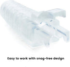 trueCABLE RJ45 Strain Relief Boots, Small 5.5 to 7.0mm Cut-to-Fit PVC Plug Cover, Transparent, 100 Pieces