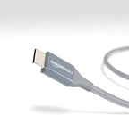 Amazon Basics USB C to USB C Cable, New Nylon USB C Charger Cable (10 feet, Type C 60W(3A) for iPhone 15/15 Pro/15 Plus/15 Pro Max, iPad mini 6/ Pro 2021, MacBook Pro 2020, Samsung Galaxy S23,Switch