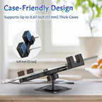 iPad Wall Mount, Universal 360° Rotating Tablet Wall Mount Holder, Phone Holder Arm Bracket, Compatible with 4.7"-12.9" Devices Including iPad Pro, Mini, Air - Ideal for Home, Office Use