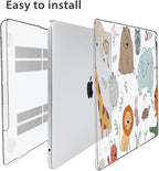 Compatible with 2025 2024-2022 MacBook Air 13 inch Case M4 A3240 M3 A3113 M2 A2681, Hard Shell&Keyboard Cover&Screen Film&Webcam Cover for New M4 Mac Air 13.6 inch with Touch ID, Cute Animal