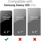 Battery Case for Galaxy S25, [10000mAh] Slim Portable Protective Fast Charging Case Backup Power Bank Battery Case Compatible with Galaxy S25-6.2 inch-Black