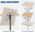 Lectern Podium Stand with Storage Platform, Height Adjustable Mobile Steady Standing Design, Multi-Purpose Tabletop for Speech, Lecture, Church, Reading or Laptop Desk