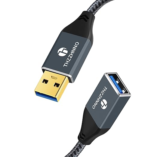 USB 3.0 Extension 6.6FT, USB Male to Female USB 3.0 Extender Cable for Webcam, Camera, Phone, USB hub, Mouse, Keyboard, Printer, Hard Drive, Headset