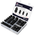 MGI SpeedWare 42 pcs NPT Strain Relief Nylon Cord Grip Cable Glands Assorted Kit, Black Plastic Grommet 1/4" 1/2" 3/4" and 1"