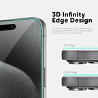 FLOLAB NanoArmour ONETIME PRO for iPhone 15 Plus Screen Protector, Anti-Reflective, Anti-Rainbow, 3D Tempered Glass, Ultra Clear, Edge Reinforced, Easy Install, Dust-Free, Scratch Resistant