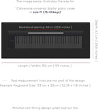 Clairevoire Piano Keyboard Dust Cover for 61 Keys to 88 Keys, Electric Pianos Cover, Digital Pianos Cloth Protection,Lightweight and Adjustable Closure,Pearl White, M - Keyboard Piano up to 53" x 16"