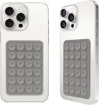 2PCS Silicone Suction Phone Case Mount, Non Slip Suction Cup, Hands-Free Phone Accessories Holder for Selfies and Videos, Silicone Adhesive Stand Sticky for Cell Phone Dark Gray