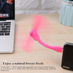Mini USB Fan, Portable Pocket Fan USB-A Powered Little Cooler, Quiet Operation, for Home Office Car Outdoor Travel- 4 Pack (Blue+ White+ Green+ Pink)