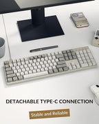Keychron C2 Pro Wired Mechanical Keyboard with 8K Hz Polling Rate, Full Size Custom RGB Backlit Hot-Swappable, Non-Shine Through PBT Keycaps Compatible with Mac Windows Linux (Silent Red Switch)