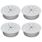 Desk Grommet 2" (50 mm), Desk Hole Cover for Cables Grey, Cable Grommet ABS Plastic, Desk Hole Grommet for Office and Home Table Cable, Detachable & Flexible Cable Cord Organizer-4 Pcs