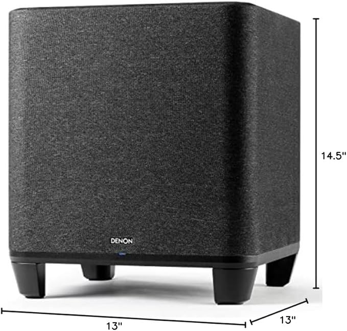 Denon Home Subwoofer – Deep, Powerful Bass, 8" Bass-Reflex Woofer, Wireless Streaming, Pair Home 150/250/350 Speakers & Sound Bar, Multi-Room Support, Black