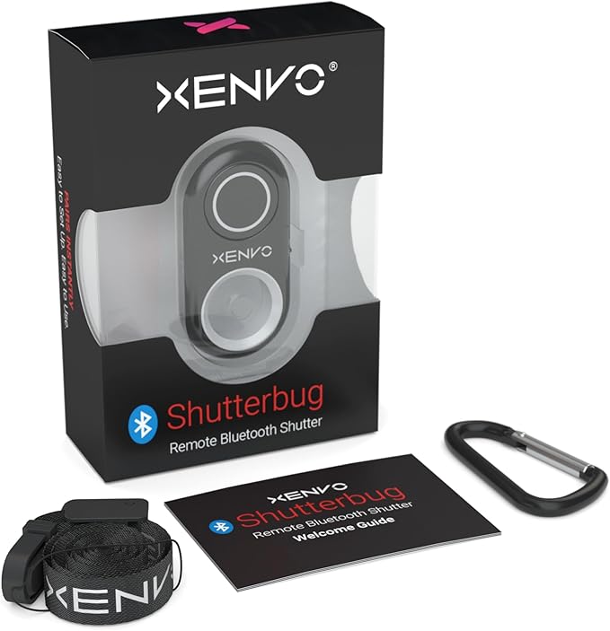 Shutterbug - Camera Shutter Remote Control - Bluetooth Wireless Selfie Button Clicker - Compatible with iPhone, iPad, Android, Samsung, and Google Pixel Cell Phones, Smartphones and Tablets