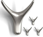 4 Packs Towel Hooks,Coat Hook Cow Head Wall Hooks, Metal Heavy Duty Wall Hooks for Hanging Coats, Hats, Bags, Kitchenware and Towels in Living Room, Kitchen, Bedroom and Bathroom (Silver)