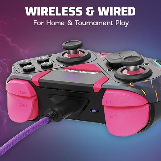PDP Victrix Pro BFG Wireless Controller for PS4/PS5/PC, Sony 3D Audio, Modular Back Buttons/Clutch Triggers/Joystick, Tekken 8 Rage Art