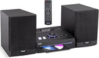 Pyle Home Stereo Shelf System - 100W Wireless BT Streaming with CD Player, FM Radio, USB & SD Card Playback, 2-Way Music Crisp-Sound, Remote Control, Dual Stereo Speakers (Black)