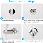 Thumb Operated Offset Cam Lock,Replacement Keyless Compartment Latch, Non-Locking Compartment Lock for RV, Camper, Vehicles, Storage Door Cabinet Mailbox Drawer(Color:S: 19 x 16mm)