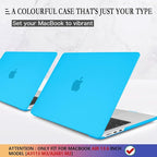 CISSOOK for MacBook Air 13.6 inch 2022 2024 2025 Release M2 M3 Chip Model A2681 A3113, Plastic Hard Shell Case for MacBook Air 13.6 inch M2 M3 with Keyboard Cover Screen Protector, Frosted Sky Blue
