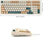 Wireless Mechanical Keyboard, Triple Mode 2.4G/USB-C/BT Gaming Keyboards 100 Keys RGB Backlit, Brown Switch Rechargeable | Brown Combo