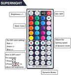 SUPERNIGHT RGB Light Strip Remote Controller, RF Remote of 2-in-1 4 Pin Dimming, Brightness Flash Mode Dimmer for SMD 5050 2835 3528 LED Strip Lights (RF- 2 Ports)