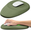 Hokafenle Ergonomic Mouse Pad Wrist Support with Stepped-Wedge Design, Wrist Rest Pain Relief Mousepad Filled with Memory Foam, Carpal Tunnel Mousepad for Wireless Mouse(12x8 inch, Dark Green)