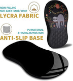 Hokafenle Ergonomic Mouse Pad Wrist Support with Massage Design, Wrist Rest Pain Relief Mousepad with Memory Foam&Non-Slip PU Base, Mouse Pads for Wireless Mouse & Desk (12x8 inch,Cute Sloth)