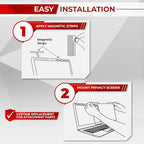 Magnetic Laptop Privacy Screen 14 Inch 16:10 - Removable Computer Privacy Filter Shield and Protector