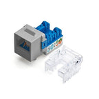 trueCABLE Cat6A Keystone Jack, Unshielded (UTP), 90 Degree Punch-Down, PoE++ (4PPoE), UL Listed, ETL Verified, ANSI/TIA Certified, Modular RJ45 Female, Gray, 12 Pack