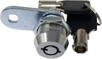 Admiral Locks Tubular Cam Lock, Keyed Alike Removable Key RV Compartment Storage Lock Cabinet Locks (Chrome Pack of 5, 5/8" 180°)