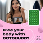 Classic MAX - Silicone Suction Phone Case Adhesive Mount - Hands-Free, Strong Grip Holder for Selfies and Videos - iPhone and Android Compatible - 2.6″ x 3.9″, Spade Green