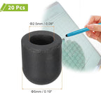 MECCANIXITY 20Pcs Replacement Stylus Pen Tips 5mm Conductive Capacitive Touch Screen Pens Tips Silicone Rubber, Black