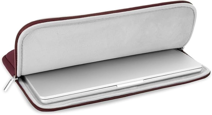 RAINYEAR 11-11.6 Inch Laptop Sleeve Protective Case Soft Lining Carrying Bag Padded Zipper Cover Compatible with 11.6" MacBook Air for 11" Notebook Computer Tablet Chromebook (Red, Upgraded Version)