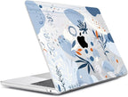 Compatible with 2025 2024-2022 MacBook Air 13.6 inch Case Model A3240 M4 A3113 M3 A2681 M2 with Touch ID, Plastic Hard Shell Case&Keyboard Cover&Screen Protector&Webcam Cover, Blue Graffiti