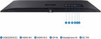 SAMSUNG 34" ViewFinity S50GC Series Ultra-WQHD Monitor, 100Hz, 5ms, HDR10, AMD FreeSync, Eye Care, Borderless Design, PIP, PBP, LS34C502GANXZA, 2023, Black