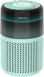 AIRROMI Air Purifier for Bedroom Home,HEPA Filter,Covers Upto 549 Ft²,Quiet 360°intake Air Cleaner with Fragrance ponge for Better Sleep,Night Light,Filters Smoke,Pet Dander,Allergies,Dust,A2005Turquo