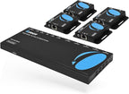 OREI 4K 1x4 HDMI Extender Splitter Over CAT6/7 Ethernet Cable Up to 4K@30Hz upto 165 ft-1080P@60Hz upto 230 ft, IR control, EDID, HDMI Loop Out (HD14-EX165-K)