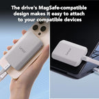 Lexar 1TB ES5 Magnetic External SSD, Up to 2000MB/s, Compatible w/MagSafe, USB-C Smartphones, iPhone 15/16 or Above, PC, Mac, Supports Apple ProRes & Samsung Pro Video, Silver (LES5XXX001T-RNWNU)