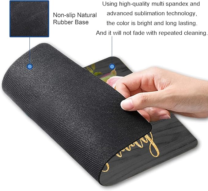 Mouse Pad, Cute Boss Lady Quote Mouse Pad for Women, Square Motiavation Mousepad for Office Laptop, Non-Slip Rubber Computer Mouse Pads for Wireless Mouse, Personalized Mouse Pads for Desk