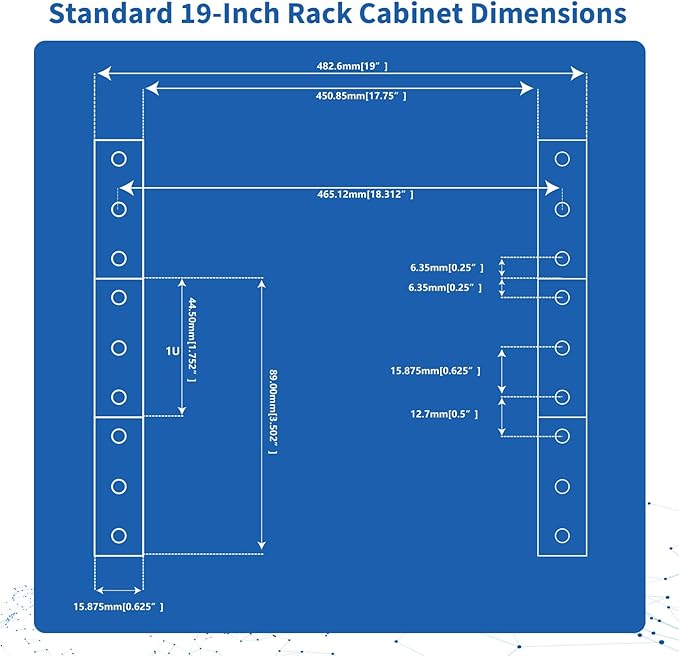 10 Outlets 1U Horizontal PDU Network Rackmount Power Strip with Surge Protector, (SPD-10KA) 100-240V,15A 3600 Joules, w/10 LED Switches and 6ft 14 AWG Cord, ETL Listed