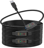 LDKCOK Active USB 3.0 Extension Cable 60ft– Male to Female Extender Cord, USB Extension Cable for USB Flash Drive, Card Reader, Hard Drive, Keyboard, PlayStation, Xbox, VR, Printer, Camera, Laptop
