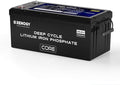 Renogy 24V 100Ah BMS LiFePO4 Self-Heating Deep Cycle Lithium Battery, Over 5000 Cycles, Backup Power Perfect for Trolling Motors, RV, Marine and Other Off-Grid System