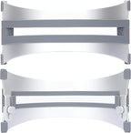 Adjustable Vertical Laptop Stand - 6061 Aluminum, CNC Precision, Anodized Finish, Fits All Laptops Including 17-inch, Ventilated Design, Anti-Slip Silicone Pads, ARC Shaped Stands