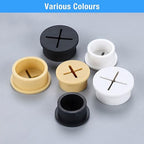 Desk Grommet, 3/4 in 20 mm Silicone Rubber Grommets, Yellow Desk Hole Cover for Cables, Flexible Wall Cord Pass Through Grommet for Office Table Computer Home Furniture Wire Organizer-8 Pcs