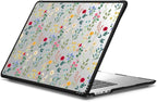 CASETiFY Impact MacBook Air 15" (M2-M4) Case [Cushioned Impact Corners/Scratch-Resistant/Anti-Slip Grip] - Spring Botanicals 2 - Clear Black