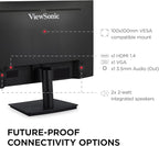 ViewSonic VA2409M 24 Inch IPS Full HD 1080p Monitor with Adaptive Sync, 75Hz, Thin Bezels, Eye Care, HDMI, VGA Inputs for Home and Office