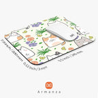 Square Mouse Pad Cute Cat, Personalized Premium-Textured Custom Mouse Mat Design, Washable Mousepad Cloth, Non-Slip Rubber Base Computer Mouse Pads for Wireless Mouse