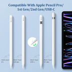 Replacement Tips for Apple Pencil 1st/2nd Gen,No Wear Out Upgraded Apple Pencil Tips,Pencil Nibs for Precise Control - Replacement Tips for iPad Pencil - 4 Pack White