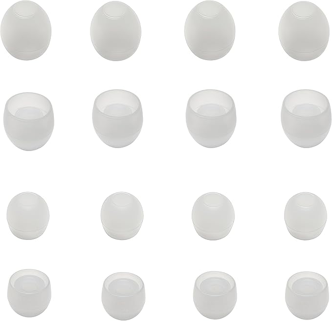 8 Pairs Extra Small Earbuds Tips, Silicone Ear Tips Universal, Silicone Earbud Tips Replacement Transparent
