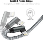 USB C to Lightning Cable 10FT MFi Certified 90 Degree iPhone Fast Charger Nylon Braided Extra Long Charging Cord Compatible with iPhone 14/13/13 Pro Max/13 Mini/12/11/XS/XR/8/iPad 8th