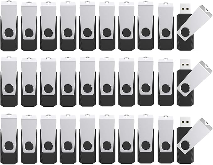 1GB Flash Drives 100 Pack, Wooolken USB 2.0 Thumb Drive with Lanyards Bulk USB Drive Pen Drives for Weddings,Office, School, Data Storage Backup