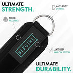FITGIRL - Ankle Strap for Cable Exercise Machines, Work Out Cuff Attachment for Home & Gym, Glute Workouts - Kickbacks, Leg Extensions, Hip Abductors, for Exercise Machine Attachments